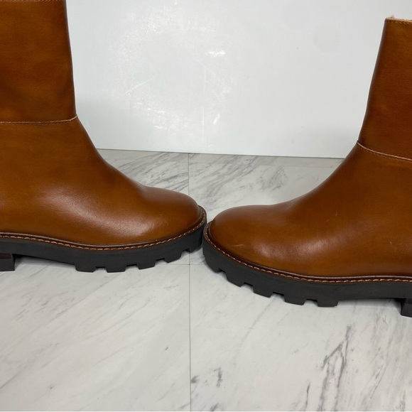 Vince Camuto Telvanni Brown Leather Lug Sole Boot 6 1/2 M - Picture 9 of 15